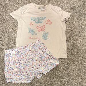 Abercrombie Kids Butterfly Pajama Set - size 11/12